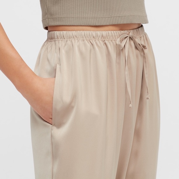 SATIN DRAPE JOGGER PANTS - Picture 2 of 6